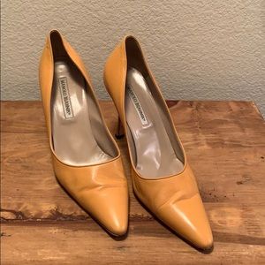Manolo Blahnik leather pumps